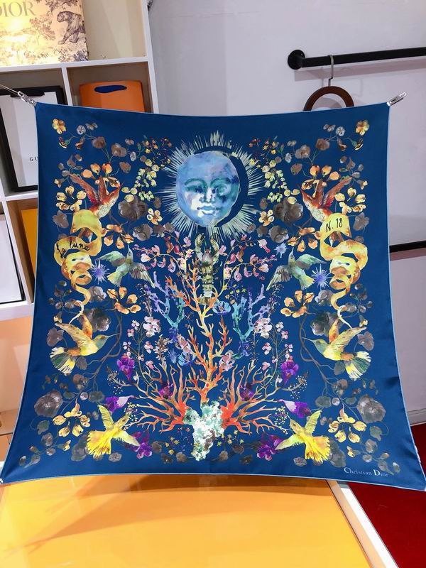 Dior silk scarf 90X90cm  E22 (10)